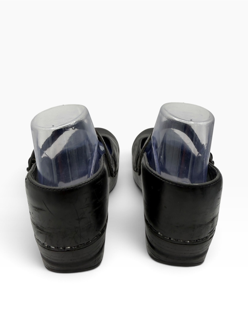 Dansko Black Leather Mary Jane Clogs with Buckle Strap - Size 39 - Picture 6 of 9